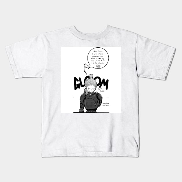 Armor of Modesty Kids T-Shirt by DragoniteDesigns